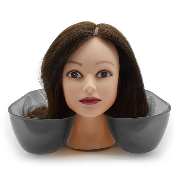 Potion Tank Shoulder Rest Hair Salon Curly Hair Perm Dye Transparent Shoulder Rest Hairdressing Tools(Black)