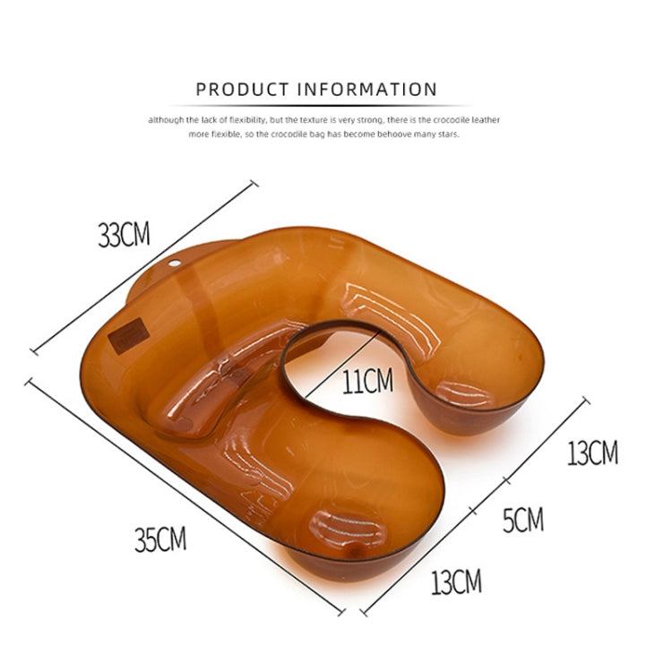 Potion Tank Shoulder Rest Hair Salon Curly Hair Perm Dye Transparent Shoulder Rest Hairdressing Tools(Brown)