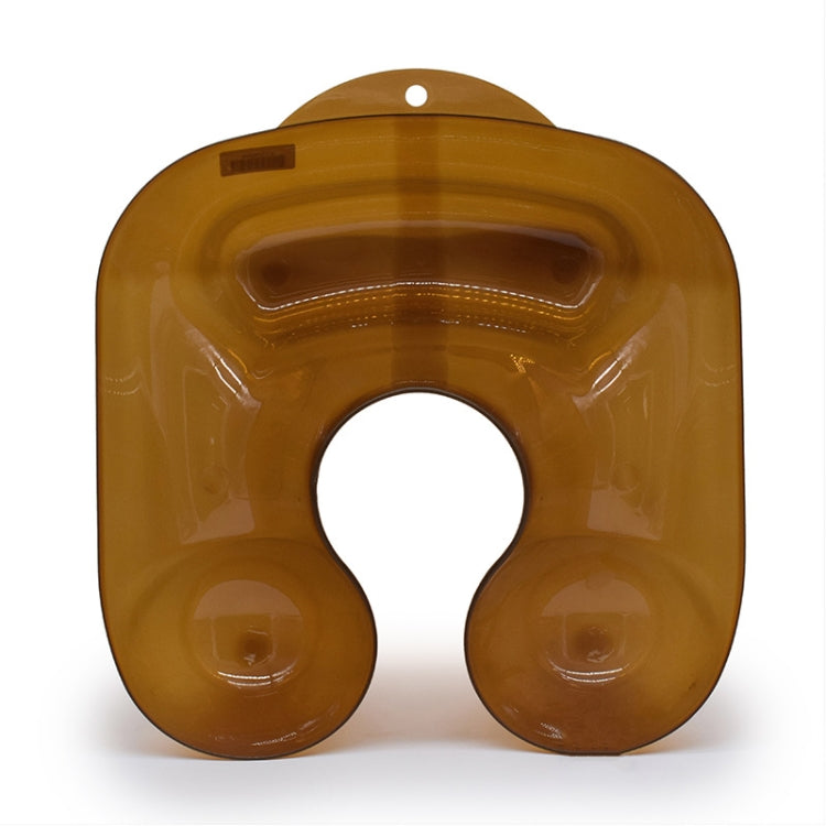 Potion Tank Shoulder Rest Hair Salon Curly Hair Perm Dye Transparent Shoulder Rest Hairdressing Tools(Brown)