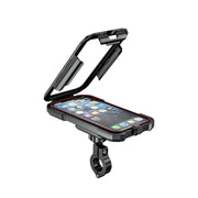 Kewig Bicycle Motorcycle Water-resistant Box Mobile Phone Bracket Riding Touch Mobile Phone Fixed Seat(M18S-B1 Small Handlebar Installation)