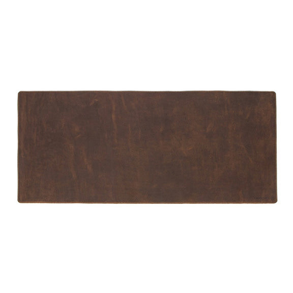 CF9011  Desk Pad Retro Crazy Horse Leather Notebook Computer Mouse Pad Oversized Anti-Slip Desktop Computer Desk Leather Pad(Brown)