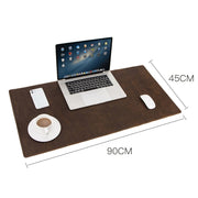 CF9011  Desk Pad Retro Crazy Horse Leather Notebook Computer Mouse Pad Oversized Anti-Slip Desktop Computer Desk Leather Pad(Brown)