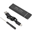 F018C M.2 NGFF To USB3.1 SSD Solid Aluminum Type-C Mobile Hard Drive Enclosure(Black) - HDD Enclosure by PMC TechLife | Online Shopping South Africa | PMC TechLife | Buy Now Pay Later Mobicred