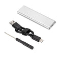 F018C M.2 NGFF To USB3.1 SSD Solid Aluminum Type-C Mobile Hard Drive Enclosure(Silver) - HDD Enclosure by PMC TechLife | Online Shopping South Africa | PMC TechLife | Buy Now Pay Later Mobicred