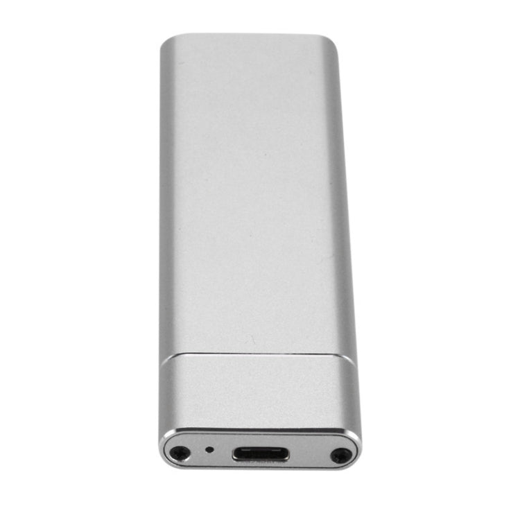 F018C M.2 NGFF To USB3.1 SSD Solid Aluminum Type-C Mobile Hard Drive Enclosure(Black)