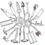 10 PCS Tool Metal Keychain Car Key Ring Pendant, Colour: H-540 Activity Wrench