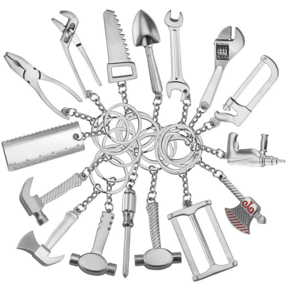 10 PCS Tool Metal Keychain Car Key Ring Pendant, Colour: H-540 Activity Wrench