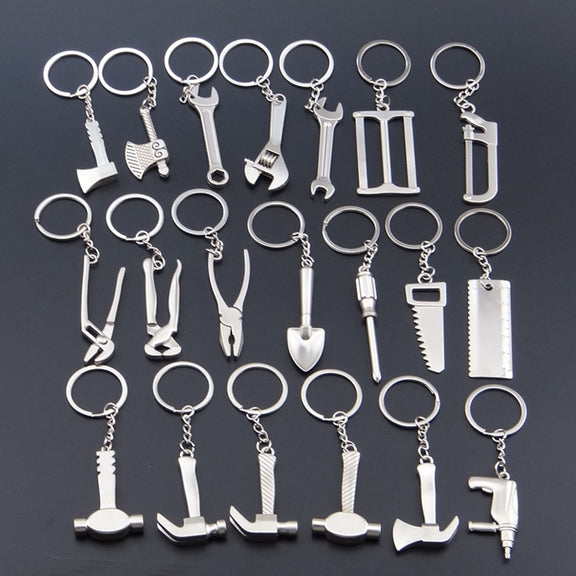 10 PCS Tool Metal Keychain Car Key Ring Pendant, Colour: H-540 Activity Wrench