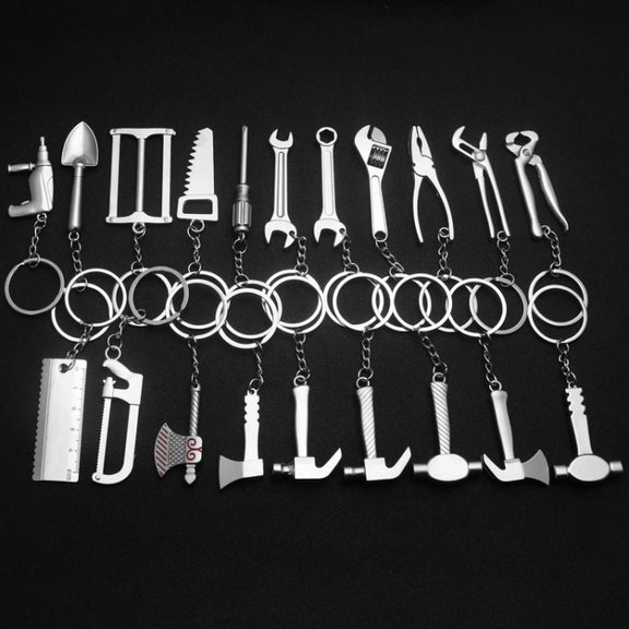 10 PCS Tool Metal Keychain Car Key Ring Pendant, Colour: H-540 Activity Wrench