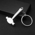 10 PCS Tool Metal Keychain Car Key Ring Pendant, Colour: H-403 Glossy Hammer - Key Rings by PMC Jewellery | Online Shopping South Africa | PMC Jewellery | Buy Now Pay Later Mobicred