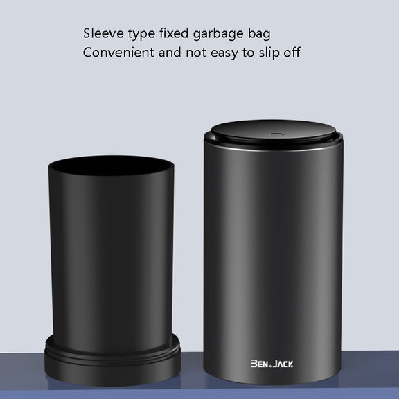 BEN.JACK Car Trash Can Multi-Function Storage Box In Car(Silver With 35 Garbage Bags)