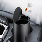 BEN.JACK Car Trash Can Multi-Function Storage Box In Car(Silver With 35 Garbage Bags)