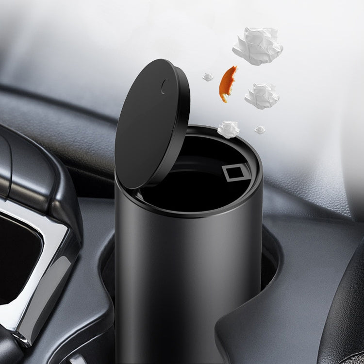 BEN.JACK Car Trash Can Multi-Function Storage Box In Car(Deep Gray With 35 Garbage Bags)