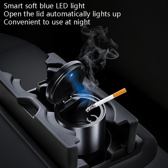 BEN.JACK Ashtray With Cover Personality Multi-Function Universal Car Ashtray(Red)