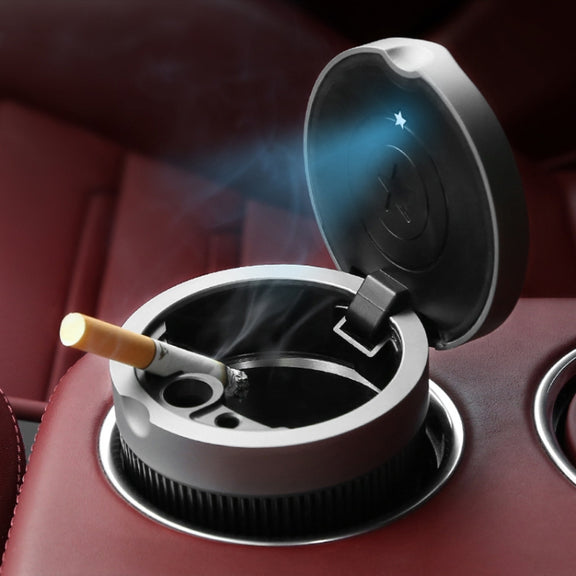 BEN.JACK Ashtray With Cover Personality Multi-Function Universal Car Ashtray(Dark Gray)
