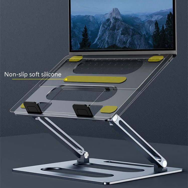 Oatsbasf Z08 Metal Notebook Support Adjustable Desktop Increase Notebook Stand(Gray)