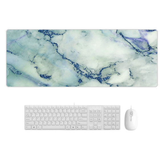 400x900x4mm Marbling Wear-Resistant Rubber Mouse Pad(Blue Crystal Marble)