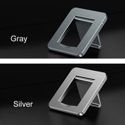 Oatsbasf 03321 Notebook Computer Invisible Height Increase Bracket Desktop Folding Storage Radiator(Silver)