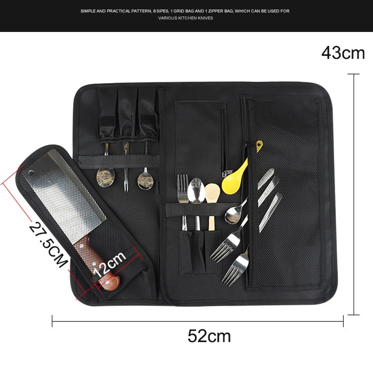 WESSLECO Chef Knife Tool Storage Bag Oxford Cloth Knife Bag(Gray)
