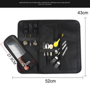 WESSLECO Chef Knife Tool Storage Bag Oxford Cloth Knife Bag(Gray)