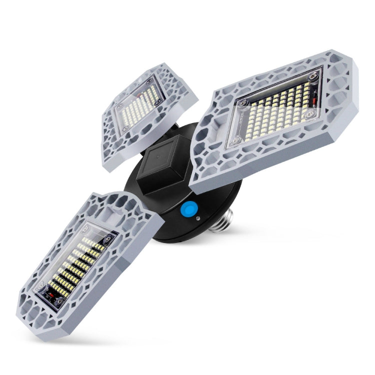 100W LED Industrial Mining Light Water-resistant Light Sensor Folding Tri-Leaf Garage Lamp(White Light)