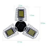 100W LED Industrial Mining Light Water-resistant Light Sensor Folding Tri-Leaf Garage Lamp(White Light)
