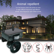 NY-2002 Solar Ultrasonic Mouse Repeller Animal Repeller Outdoor Water-resistant Bird Repeller(Green)