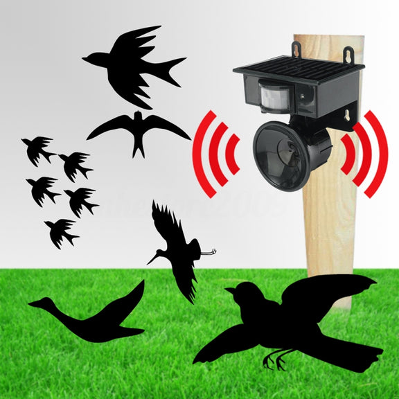 NY-2002 Solar Ultrasonic Mouse Repeller Animal Repeller Outdoor Water-resistant Bird Repeller(Green)