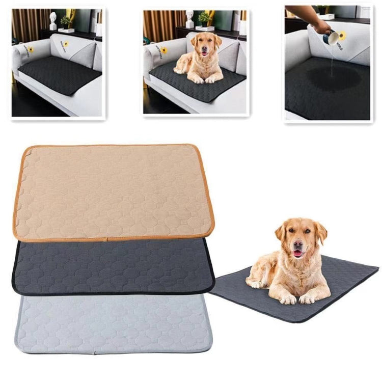 60x45cm Car Pet Injection Pad Water-resistant Pad Cat Dog Sofa Water-resistant Diapholic Carpet Water Absorbing Pad(Light Grey)