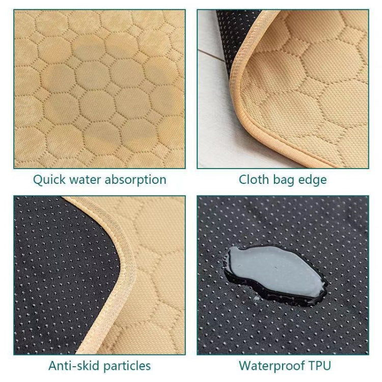 60x45cm Car Pet Injection Pad Water-resistant Pad Cat Dog Sofa Water-resistant Diapholic Carpet Water Absorbing Pad(Light Grey)