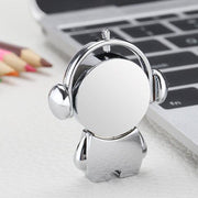 Y01 Metal Musician Car Cartoon Style U Disk, Capacity: 8GB(Silver)