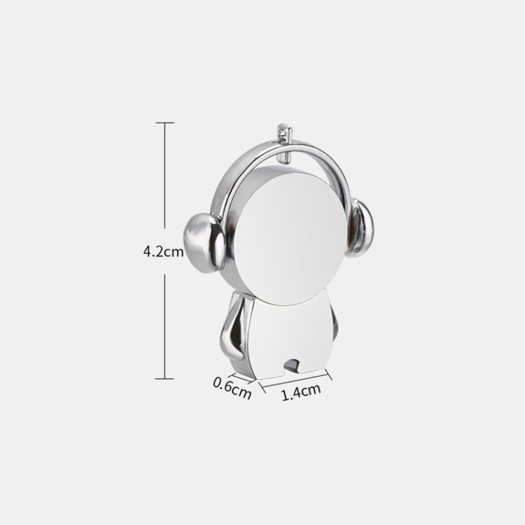 Y01 Metal Musician Car Cartoon Style U Disk, Capacity: 64GB(Silver)