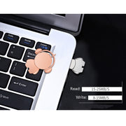 Y01 Metal Musician Car Cartoon Style U Disk, Capacity: 64GB(Silver)