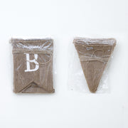 2 PCS Swallowtail Burlap First Birthday Flags Mori Series Party Flags Specification: Burlap Triangle Flag