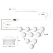 LED Makeup Mirror Light Beauty Fill Light Hand Sweep Sensor Mirror Front Light, Power source: 14 Bulbs(Natural White)