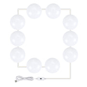 LED Makeup Lamp Mirror Front Beauty Fill Light Hand Sweep Sensation Lamp, Power source: 10 Bulbs