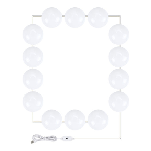 LED Makeup Lamp Mirror Front Beauty Fill Light Hand Sweep Sensation Lamp, Power source: 14 Bulbs