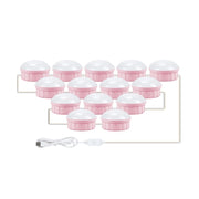 14 LEDs Mirror Front Light Dimmable Makeup Mirror USB Touch Control Light(White Light)
