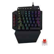 K700 44 Keys RGB Luminous Switchable Axis Gaming One-Handed Keyboard, Cable Length: 1m(Red Shaft)