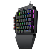 K700 44 Keys RGB Luminous Switchable Axis Gaming One-Handed Keyboard, Cable Length: 1m(Black Shaft)