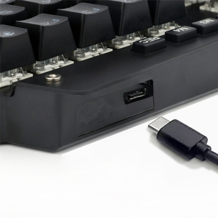 K700 44 Keys RGB Luminous Switchable Axis Gaming One-Handed Keyboard, Cable Length: 1m(Black Shaft)