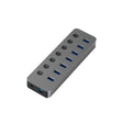 Blueendless USB Splitter Aluminum Alloy QC Fast Charge Expander, Number of interfaces: 7-port (12V2A Power) - free shipping - PMC TechLife - Order now!