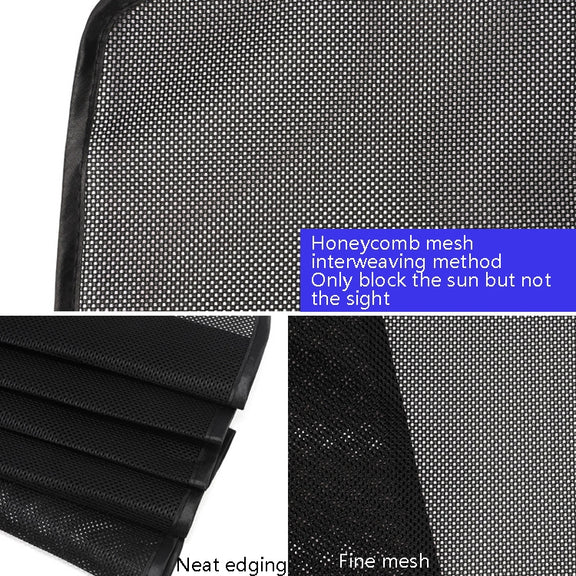 4 PCS Net Yarn Magnetic Suction Type Car Sunshade Curtain, Size: Front Row Arc