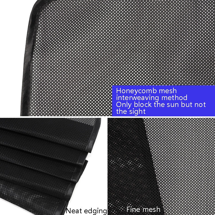 4 PCS Net Yarn Magnetic Suction Type Car Sunshade Curtain, Size: Back Row Square