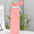XC-282 600ml Silicone Folding Cup Out Camping Cycling Sports Kettle(Grapefruit Color) - Kettles by PMC TechLife | Online Shopping South Africa | PMC TechLife | Buy Now Pay Later Mobicred