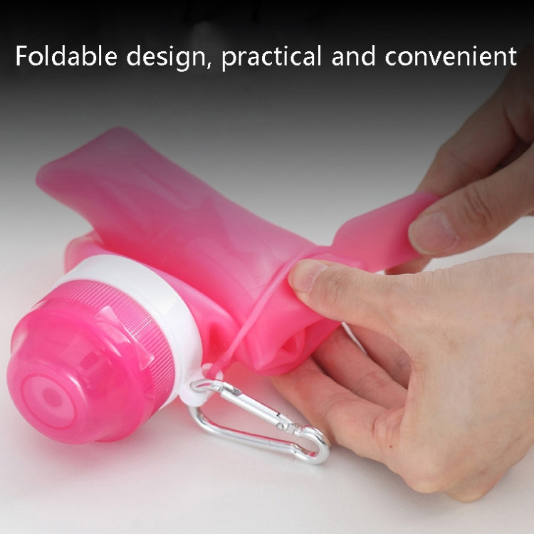 XC-282 600ml Silicone Folding Cup Out Camping Cycling Sports Kettle(Pink)