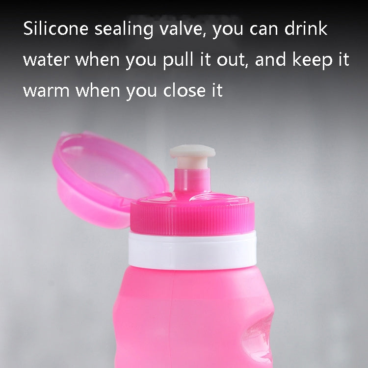 XC-282 600ml Silicone Folding Cup Out Camping Cycling Sports Kettle(Grapefruit Color)