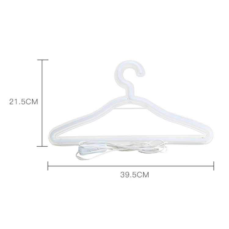 HS-20002 LED Coat Hanger Neon Light Room Decoration Lantern Holiday Light(White Light)