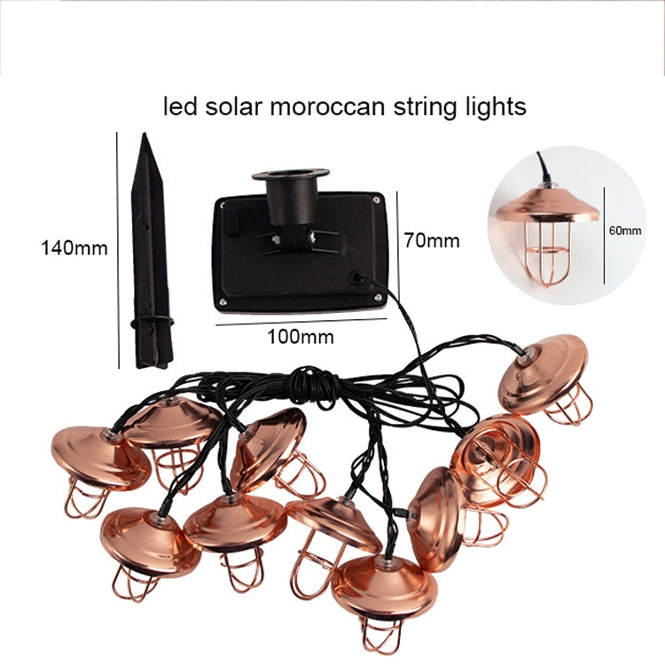 6m 20LEDs Solar Outdoor Corridor Light String IP65 Iron Festival Decoration String Lights