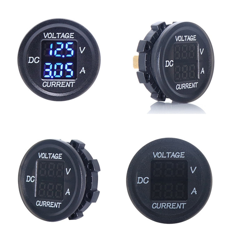 2 In 1 Modified Car Double Digital Voltage Current Table Measuring Instrument(Green Light)